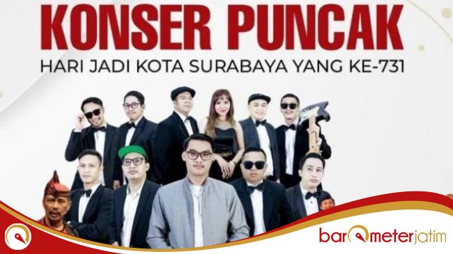 Puncak HJKS ke-731, Yuk! Nonton Konser Gratis di Balai Kota&nbsp;Surabaya