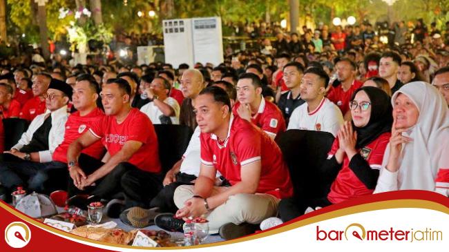 Indonesia Lawan Australia, Eri Cahyadi Ajak Warga Surabaya Nobar di SBEC Diawali&nbsp;Shalawat